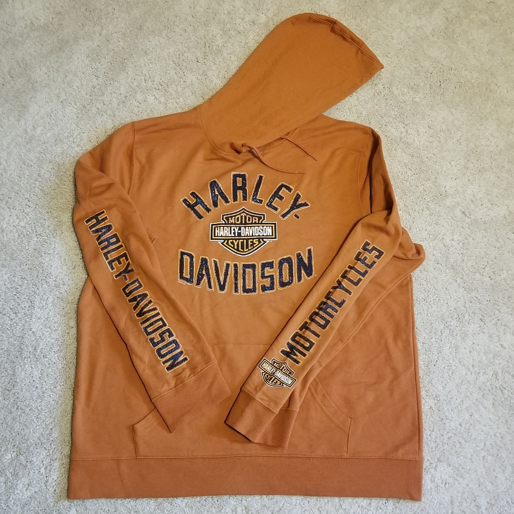 Harley-Davidson Long Sleeve Pullover Hoodie with Kangaroo pocket